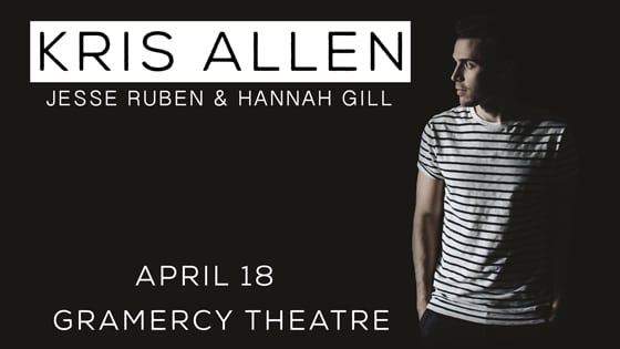 Kris Allen at Gramercy Theatre on 04-18-16