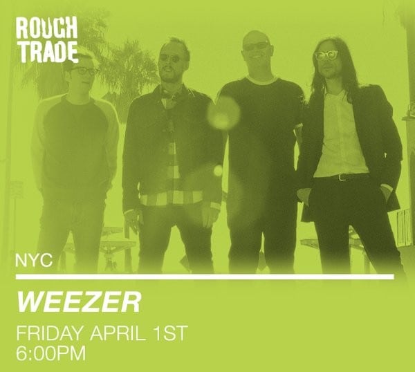 Weezer at Rough Trade NYC on 04-01-16