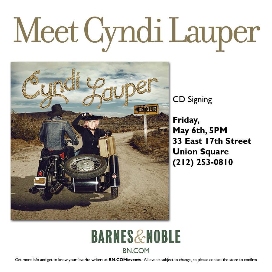 Cyndi Lauper - Detour CD Signing at Barnes & Noble Union Square on 05-06-16