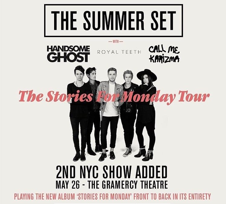 The Summer Set performing Stories for Monday at Gramercy Theatre on 05-26-16