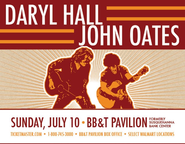 Daryl Hall & John Oates at BB&T Pavilion on 07-10-16