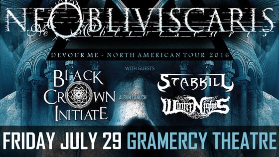 Ne Obliviscaris at Gramercy Theatre on 07-29-16