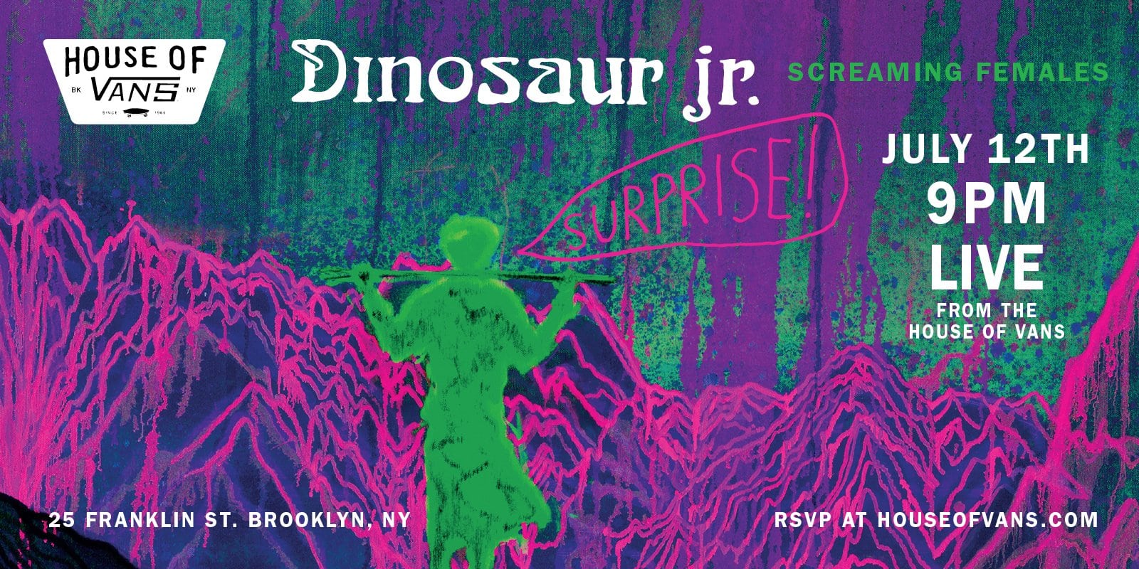 Dinosaur Jr. (Surprise Show) at House of Vans on 07-12-16