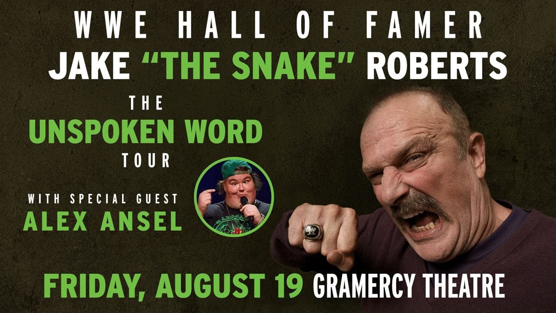 Jake The Snake Roberts – The Unspoken Word Tour at Gramercy Theatre on 08-19-16 Jake The Snake Roberts - The Unspoken Word Tour at Gramercy Theatre on 08-19-16