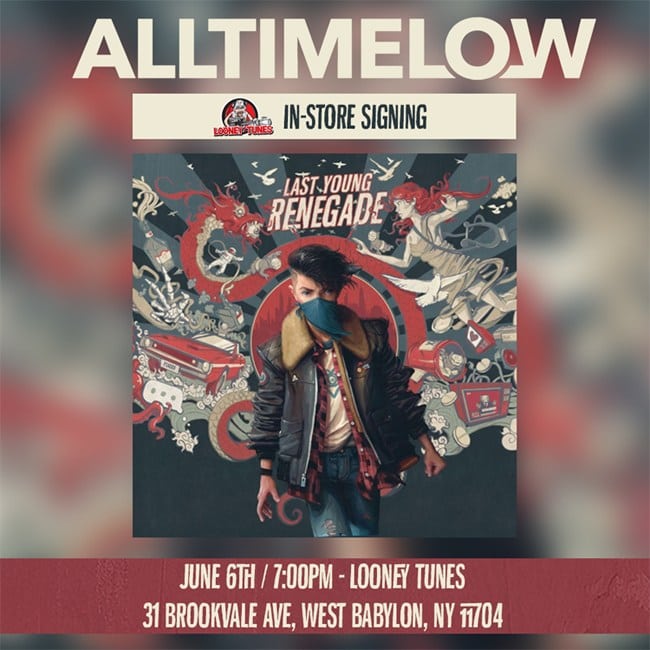 All Time Low Autograph Signing at Looney Tunes on 06-06-17