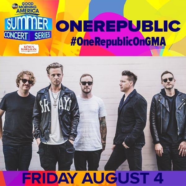 OneRepublic GMA Summer Concert Series 08-04-17