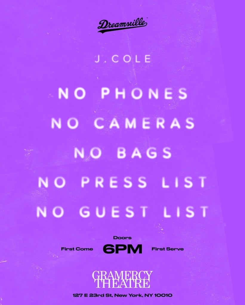J. Cole Free Surprise Show at Gramercy Theatre on April 16, 2018