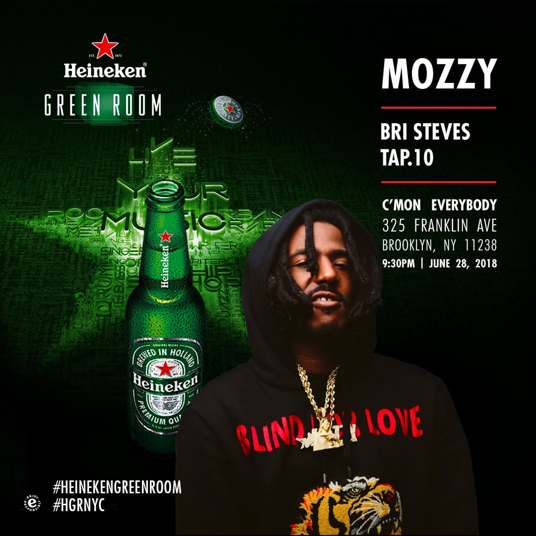 Heineken Green Room Feat. Mozzy at C'mon Everybody on 06-28-18